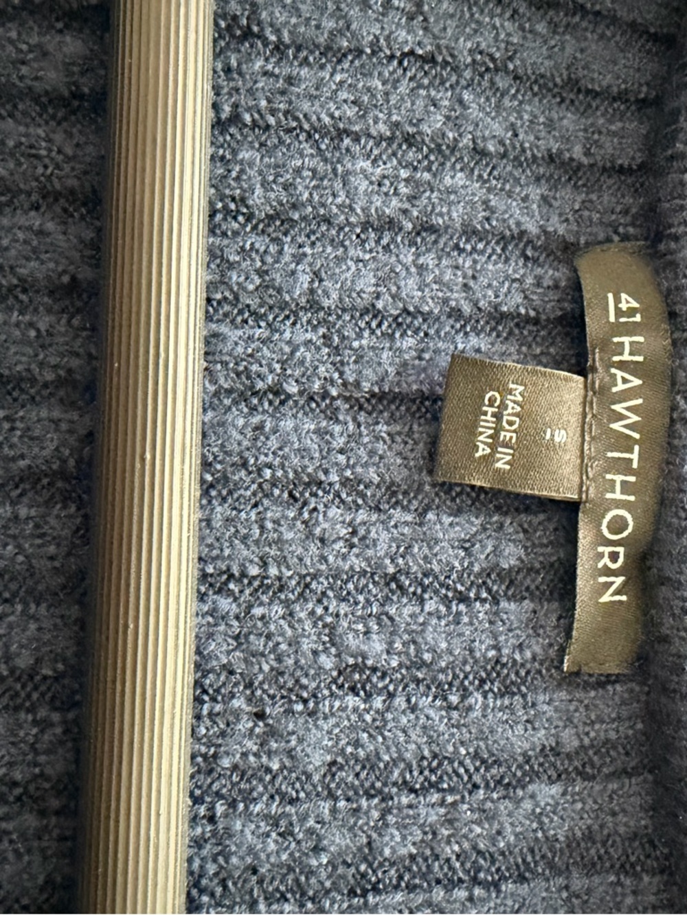 41 Hawthorn Navy Ribbed Knit Cardigan - Picture 3 of 3